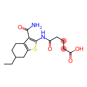 5-{[3-(aminocarbonyl)-6-ethyl-4,5,6,7-tetrahydro-1-benzothien-2-yl]amino}-5-oxopentanoic acid