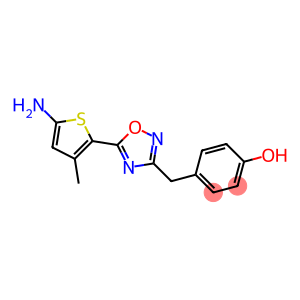 4-{[5-(5-amino-3-methylthiophen-2-yl)-1,2,4-oxadiazol-3-yl]methyl}phenol