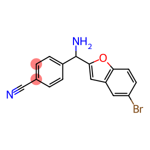 4-[amino(5-bromo-1-benzofuran-2-yl)methyl]benzonitrile