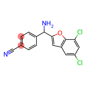 4-[amino(5,7-dichloro-1-benzofuran-2-yl)methyl]benzonitrile