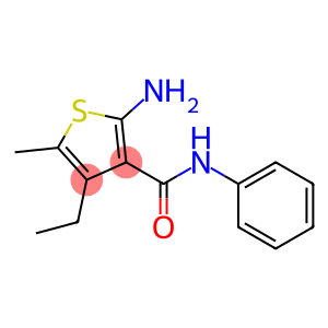 2-AMINO-4-ETHYL-5-METHYL-N-PHENYLTHIOPHENE-3-CARBOXAMIDE