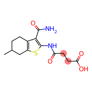 4-{[3-(aminocarbonyl)-6-methyl-4,5,6,7-tetrahydro-1-benzothien-2-yl]amino}-4-oxobutanoic acid