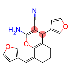 2-amino-4-(3-furyl)-8-(3-furylmethylene)-5,6,7,8-tetrahydro-4H-chromene-3-carbonitrile