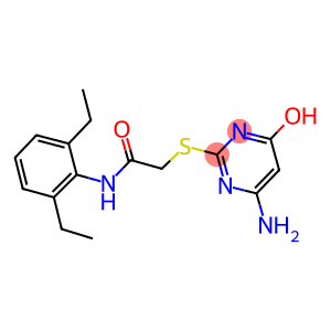 2-[(4-amino-6-hydroxypyrimidin-2-yl)sulfanyl]-N-(2,6-diethylphenyl)acetamide