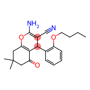 2-amino-4-(2-butoxyphenyl)-7,7-dimethyl-5-oxo-5,6,7,8-tetrahydro-4H-chromene-3-carbonitrile