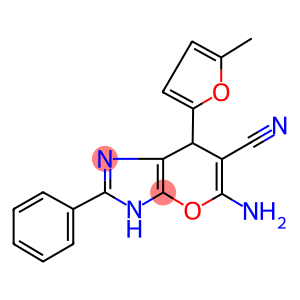 5-amino-7-(5-methyl-2-furyl)-2-phenyl-3,7-dihydropyrano[2,3-d]imidazole-6-carbonitrile