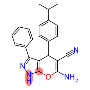 6-amino-4-(4-isopropylphenyl)-3-phenyl-1,4-dihydropyrano[2,3-c]pyrazole-5-carbonitrile