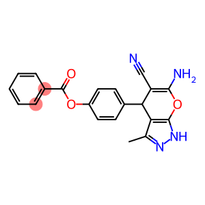 4-(6-amino-5-cyano-3-methyl-1,4-dihydropyrano[2,3-c]pyrazol-4-yl)phenyl benzoate