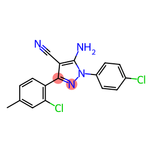 5-amino-1-(4-chlorophenyl)-3-(2-chloro-4-methylphenyl)-1H-pyrazole-4-carbonitrile