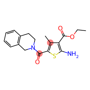 2-AMINO-5-(3,4-DIHYDRO-1H-ISOQUINOLINE-2-CARBONYL)-4-METHYL-THIOPHENE-3-CARBOXYLIC ACID ETHYL ESTER