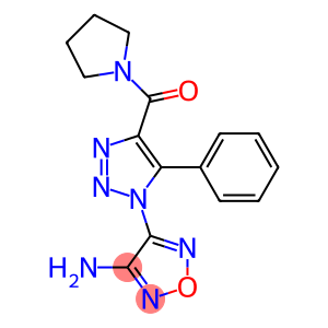 3-Amino-4-[5-phenyl-4-(pyrrolidin-1-ylcarbonyl)-1H-1,2,3-triazol-1-yl]-1,2,5-oxadiazole