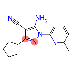 5-amino-3-cyclopentyl-1-(6-methylpyridin-2-yl)-1H-pyrazole-4-carbonitrile