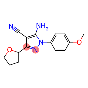 5-amino-3-(tetrahydrofuran-2-yl)-1-(4-methoxyphenyl)-1H-pyrazole-4-carbonitrile