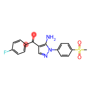 (5-AMINO-1-(4-(METHYLSULFONYL)PHENYL)-1H-PYRAZOL-4-YL)(4-FLUOROPHENYL)METHANONE