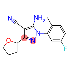 5-amino-1-(5-fluoro-2-methylphenyl)-3-(tetrahydrofuran-2-yl)-1H-pyrazole-4-carbonitrile