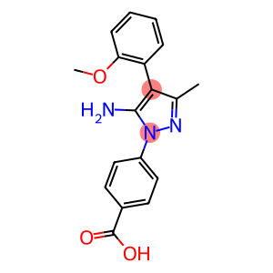 4-[5-AMINO-4-(2-METHOXY-PHENYL)-3-METHYL-PYRAZOL-1-YL]-BENZOIC ACID