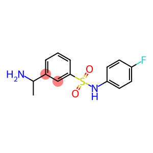 3-(1-aminoethyl)-N-(4-fluorophenyl)benzene-1-sulfonamide