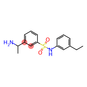 3-(1-aminoethyl)-N-(3-ethylphenyl)benzene-1-sulfonamide