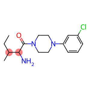 2-amino-1-[4-(3-chlorophenyl)piperazin-1-yl]-3-methylpentan-1-one