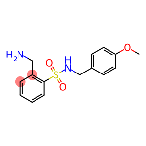 2-(aminomethyl)-N-[(4-methoxyphenyl)methyl]benzene-1-sulfonamide