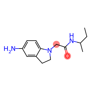 2-(5-amino-2,3-dihydro-1H-indol-1-yl)-N-(butan-2-yl)acetamide