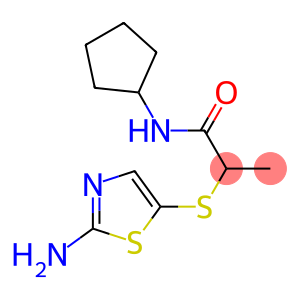 2-[(2-amino-1,3-thiazol-5-yl)sulfanyl]-N-cyclopentylpropanamide