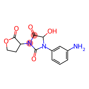 1-(3-aminophenyl)-5-hydroxy-3-(2-oxooxolan-3-yl)imidazolidine-2,4-dione