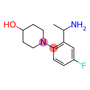 1-[2-(1-aminoethyl)-4-fluorophenyl]piperidin-4-ol