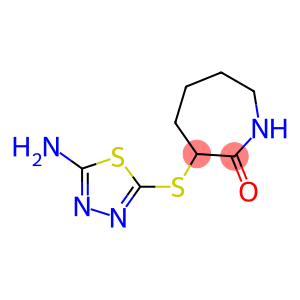 3-[(5-amino-1,3,4-thiadiazol-2-yl)sulfanyl]azepan-2-one