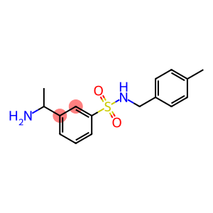 3-(1-aminoethyl)-N-[(4-methylphenyl)methyl]benzene-1-sulfonamide