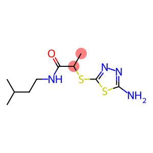 2-[(5-amino-1,3,4-thiadiazol-2-yl)sulfanyl]-N-(3-methylbutyl)propanamide
