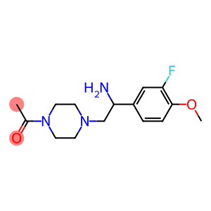 1-{4-[2-amino-2-(3-fluoro-4-methoxyphenyl)ethyl]piperazin-1-yl}ethan-1-one