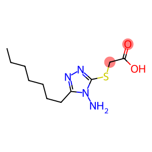 2-[(4-amino-5-heptyl-4H-1,2,4-triazol-3-yl)sulfanyl]acetic acid
