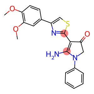 5-AMINO-4-[4-(3,4-DIMETHOXY-PHENYL)-THIAZOL-2-YL]-1-PHENYL-1,2-DIHYDRO-PYRROL-3-ONE