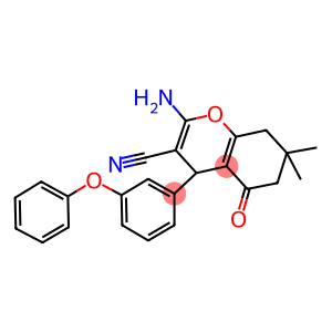 2-AMINO-7,7-DIMETHYL-5-OXO-4-(3-PHENOXYPHENYL)-4,6,7,8-TETRAHYDRO2H-CHROMENE-3-CARBONITRILE