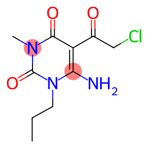 6-AMINO-5-(CHLOROACETYL)-3-METHYL-1-PROPYLPYRIMIDINE-2,4(1H,3H)-DIONE