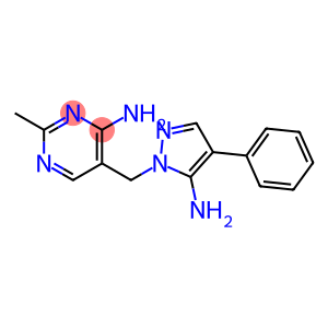 5-(5-AMINO-4-PHENYL-1-PYRAZOLYLMETHYL)-2-METHYL-4-PYRIMIDINAMINE