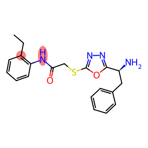 2-[5-(1-AMINO-2-PHENYL-ETHYL)-[1,3,4]OXADIAZOL-2-YLSULFANYL]-N-(2-ETHYL-PHENYL)-ACETAMIDE