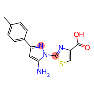 2-[5-AMINO-3-(4-METHYLPHENYL)-1H-PYRAZOL-1-YL]-1,3-THIAZOLE-4-CARBOXYLIC ACID