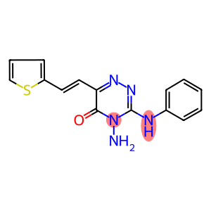 4-AMINO-3-ANILINO-6-[2-(2-THIENYL)VINYL]-1,2,4-TRIAZIN-5(4H)-ONE