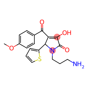 1-(3-AMINOPROPYL)-3-HYDROXY-4-(4-METHOXYBENZOYL)-5-THIEN-2-YL-1,5-DIHYDRO-2H-PYRROL-2-ONE