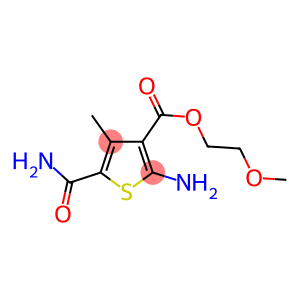 2-AMINO-5-CARBAMOYL-4-METHYL-THIOPHENE-3-CARBOXYLIC ACID 2-METHOXY-ETHYL ESTER