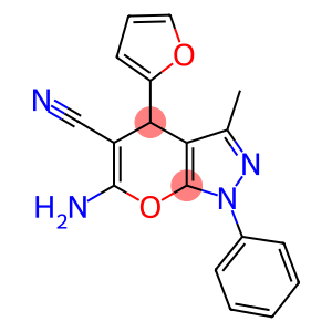 6-AMINO-4-(2-FURYL)-3-METHYL-1-PHENYL-1,4-DIHYDROPYRANO[2,3-C]PYRAZOLE-5-CARBONITRILE