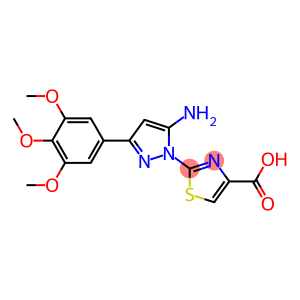 2-[5-AMINO-3-(3,4,5-TRIMETHOXYPHENYL)-1H-PYRAZOL-1-YL]-1,3-THIAZOLE-4-CARBOXYLIC ACID