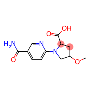 1-[5-(aminocarbonyl)pyridin-2-yl]-4-methoxypyrrolidine-2-carboxylic acid