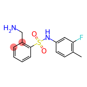 2-(aminomethyl)-N-(3-fluoro-4-methylphenyl)benzenesulfonamide