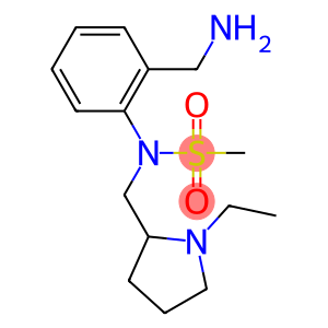 [2-(aminomethyl)phenyl]-N-[(1-ethylpyrrolidin-2-yl)methyl]methanesulfonamide