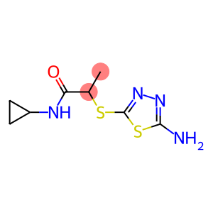 2-[(5-amino-1,3,4-thiadiazol-2-yl)sulfanyl]-N-cyclopropylpropanamide