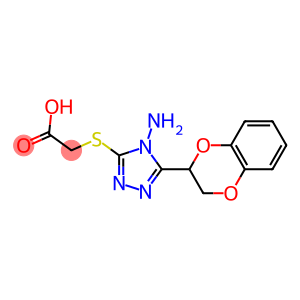 2-{[4-amino-5-(2,3-dihydro-1,4-benzodioxin-2-yl)-4H-1,2,4-triazol-3-yl]sulfanyl}acetic acid