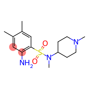 2-amino-N,4,5-trimethyl-N-(1-methylpiperidin-4-yl)benzene-1-sulfonamide